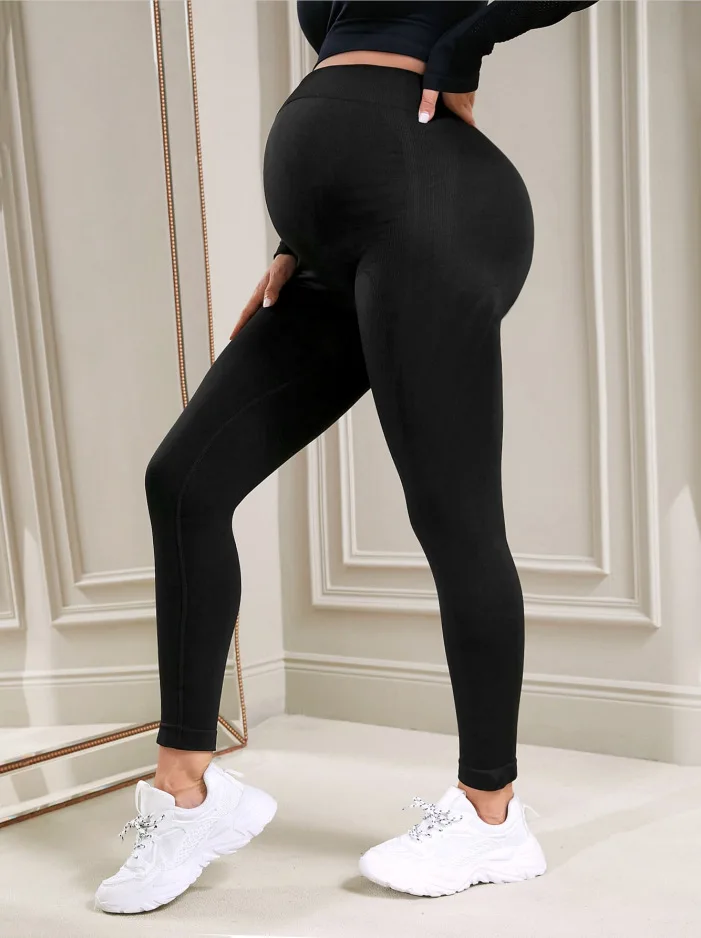 High Waist pregnancy Leggings Skinny Maternity clothes for pregnant women Belly Support Knitted Leggins Body Shaper Trousers