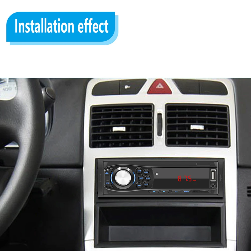 Podofo 4.1 "راديو السيارة الصوت 1 Din بلوتوث الصوت الموسيقى ستيريو MP3 مشغل راديو السيارة استقبال FM مع بطاقة AUX/USB/TF في مجموعة داش #2