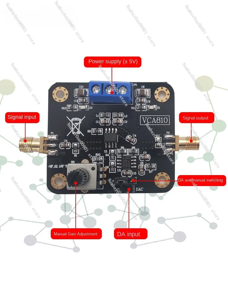 Voltage Controlled Gain Amplifier Adjustable Gain Voltage Amplifier Module E-Race Module