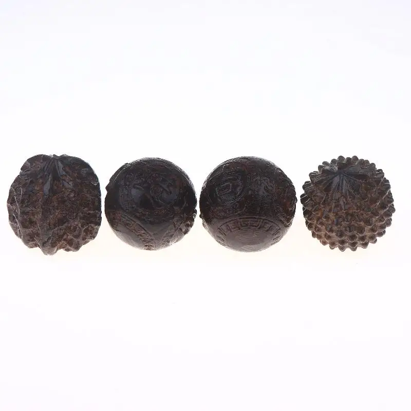 Relief Walnut Handheld Ball Sandalwood Handheld Ball Massage Exercise Healthcare Plaything Hand-Worn Ball 1Pair