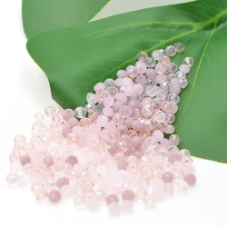 Perles multicolores en verre de cristal à facettes rose vif, breloques à quartz, perles pour bijoux, accessoires exécutifs, 4mm, 6mm de diamètre