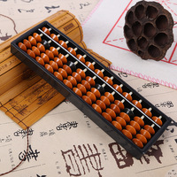 Portable Chinese 13 Digits Column Abacus Arithmetic Soroban Calculating Counting Math Learning Tool for Children Plastic Abacus