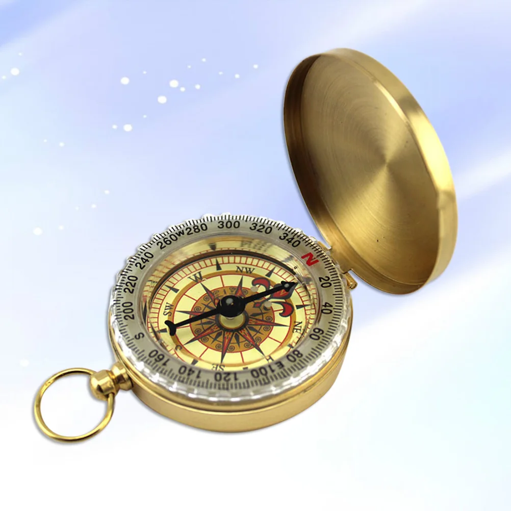 

Luminous Compass Outdoor Camping Vintage Gift Pure Copper Adventure Pocket Glow Navigator Hiking Travel