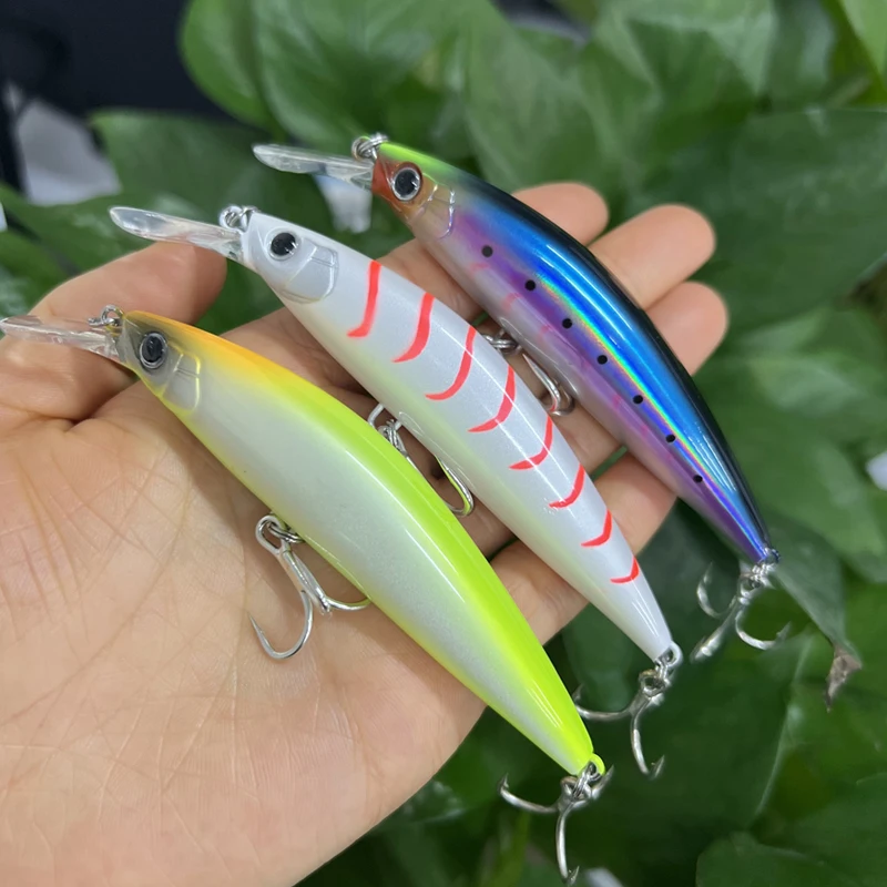 1pcs Minnow Lure Sinking Fishing 90mm 31g Heavy Casting Artificial Bait Sea Fishing for Bass Pike Isca Pesca Hard Minnow 9152