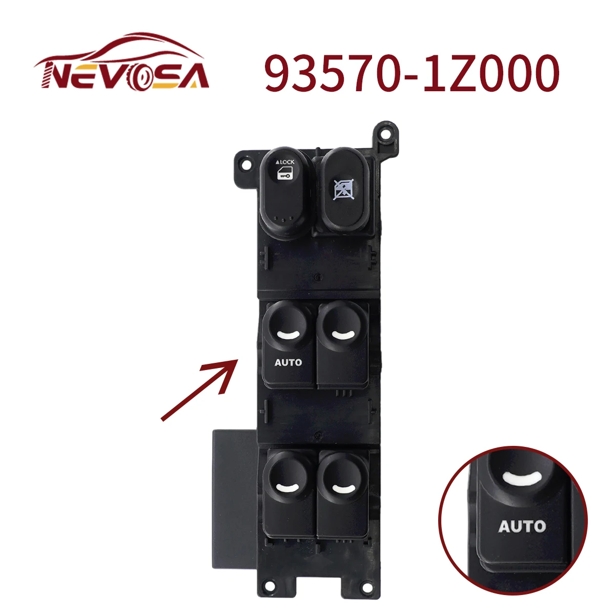 NEVOSA 93570-2L010 For Hyundai i30 I30cw 2008 2009 2010 2011 935702L010 Front Left Window Control Switch Lifter Button Driver