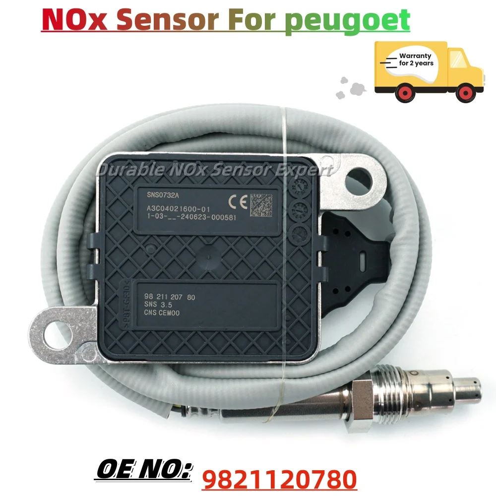 NOx Sensor 9821120780, 9817454580 5WK96761A, 12V Nitrogen Oxygen Sensor, Fit for Peugeot Boxer Citroen Relay