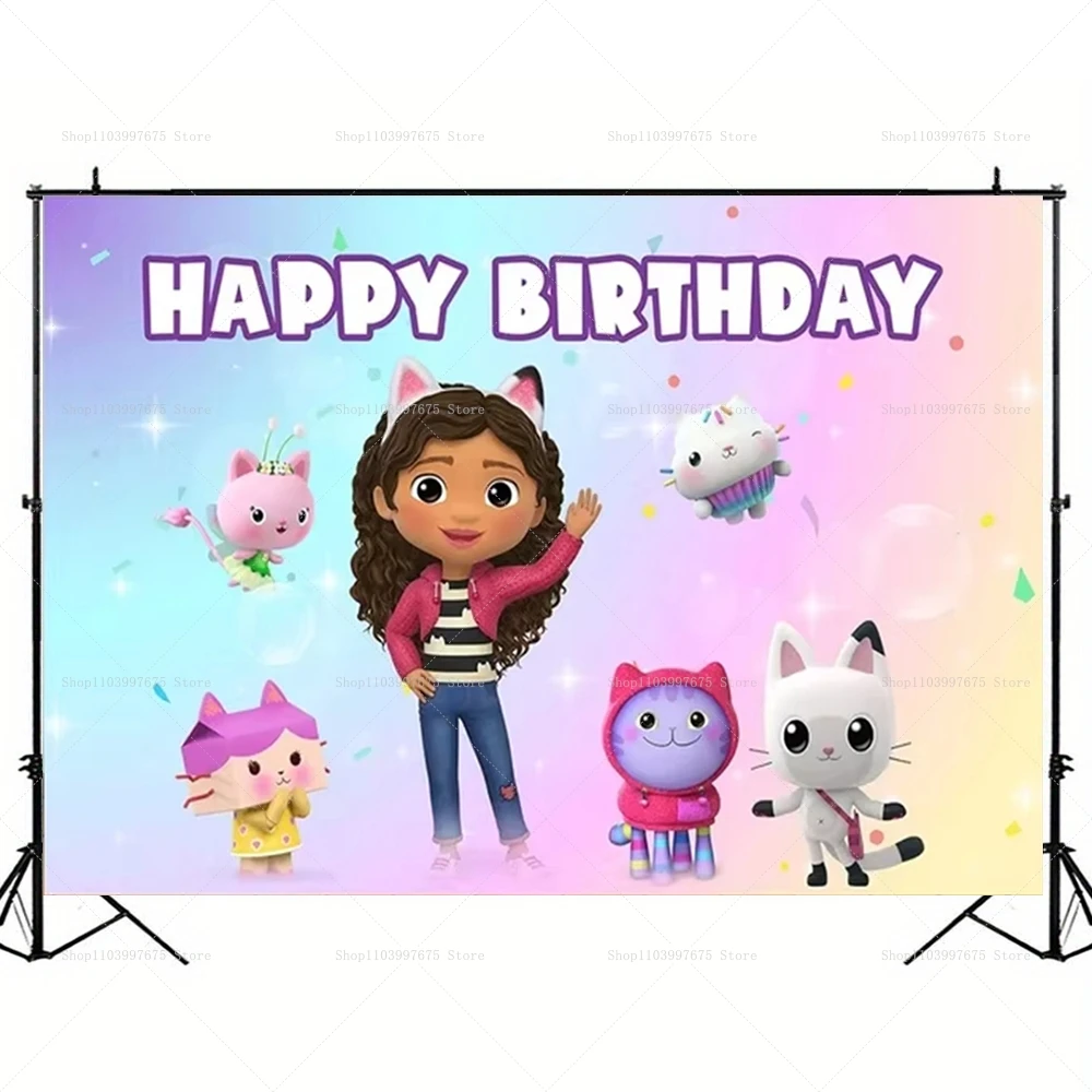 غابي دمية حفلة خلفية الاطفال حفلة عيد ميلاد الديكور التصوير خلفية استحمام الطفل صورة راية كشك الدعائم #2