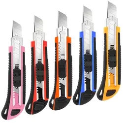 1 PC Utility Knife Box Cutter Retractable, Blade Storage Design, Extra 2 PCS Snap Off Blades Included