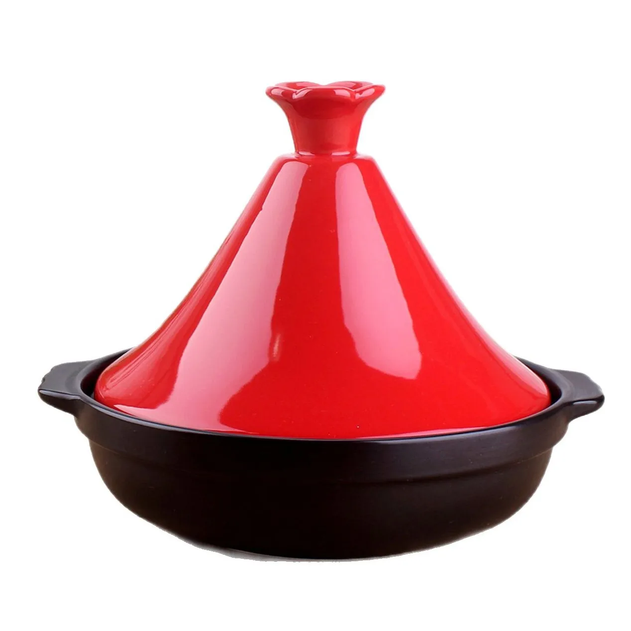 

2026 Tagine Pot Moroccan Tajine with Cast Iron Base and Ceramic Cone-Shaped Lid, High-Quality Cookware