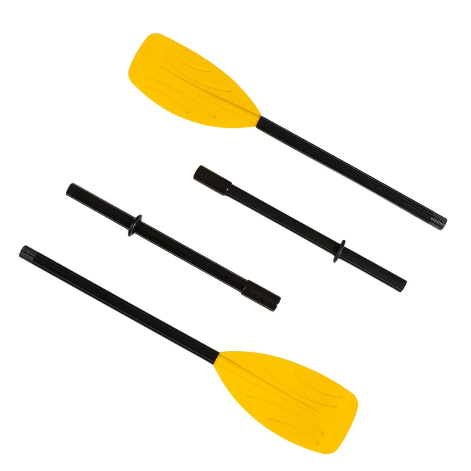 1Pair Plastic French Oars 48inch Rowing Rubber Dinghy Kayak Paddle Yellow