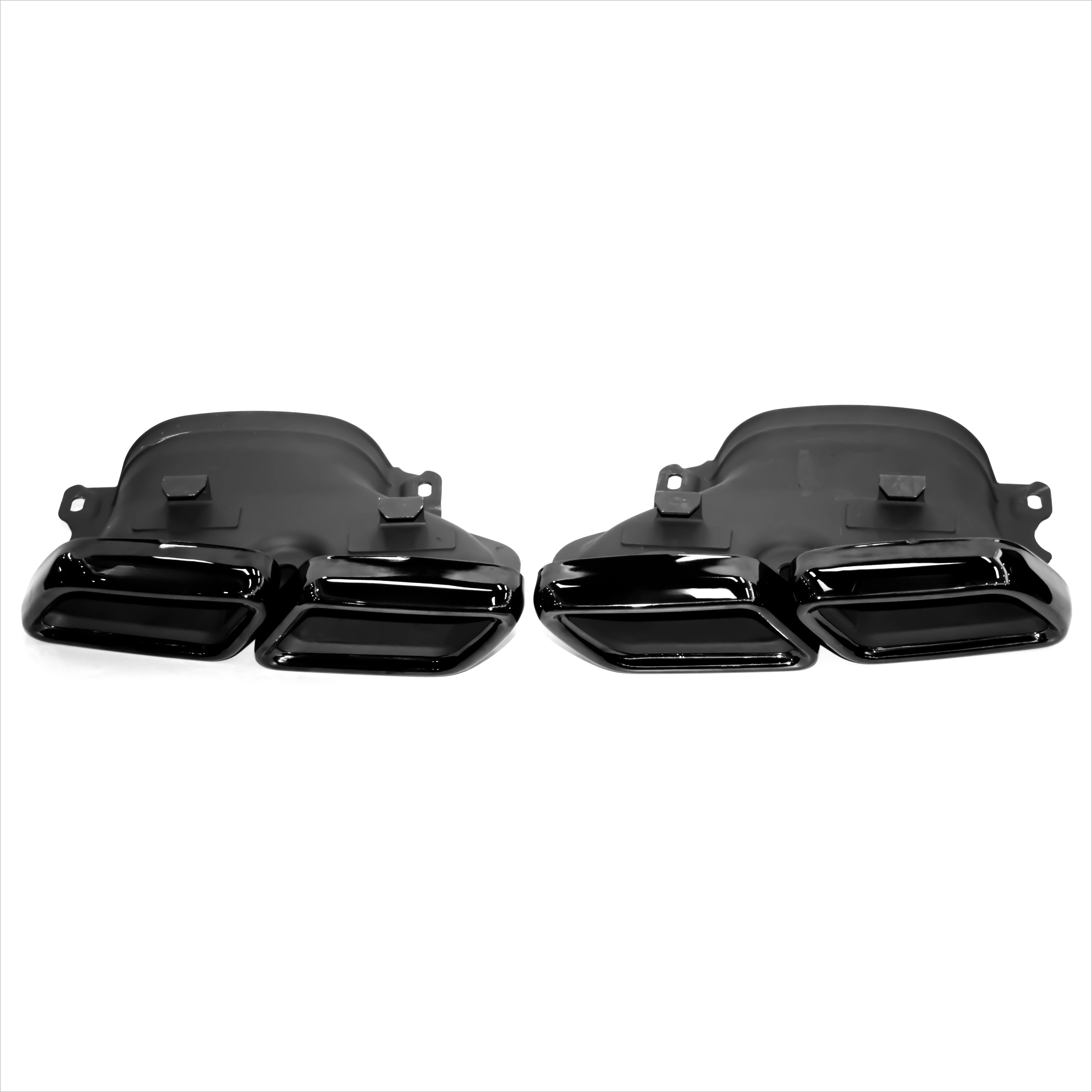 

Hot selling：C63 W205 Stainless Steel Black Exhaust Tips Muffler Pipe for C200 C300 C260 C180 Models