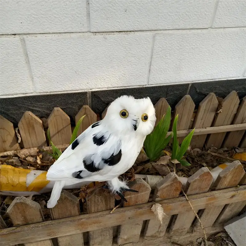 泡と羽のフクロウのモデル,実際の生活,庭の装飾,ギフト,約32cm