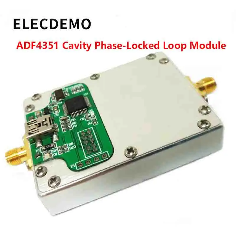 ADF4351 phase-locked loop signal source frequency synthesizer with microcontroller control with cavity RF PLL