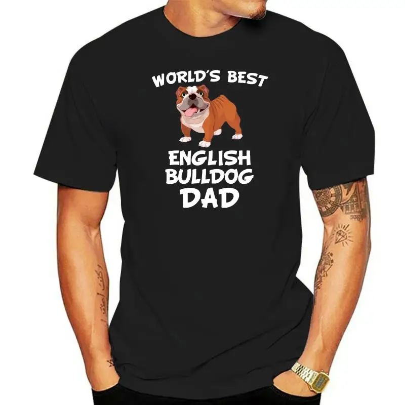 WorldS Best English Bulldog Dad Dog Owner T-Shirt Full-Figured Tee Shirt