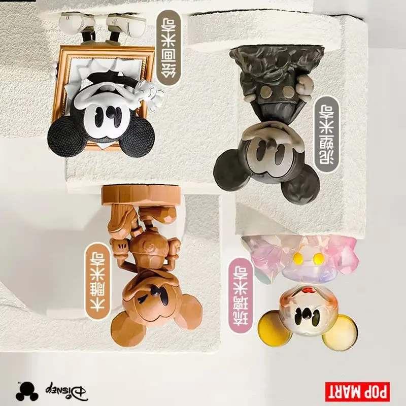POPMART Disney Mickey, série de créativité illimitée, boîte surprise, jouets originaux, poupée, figurine d'anime mignonne, ornements, cadeau
