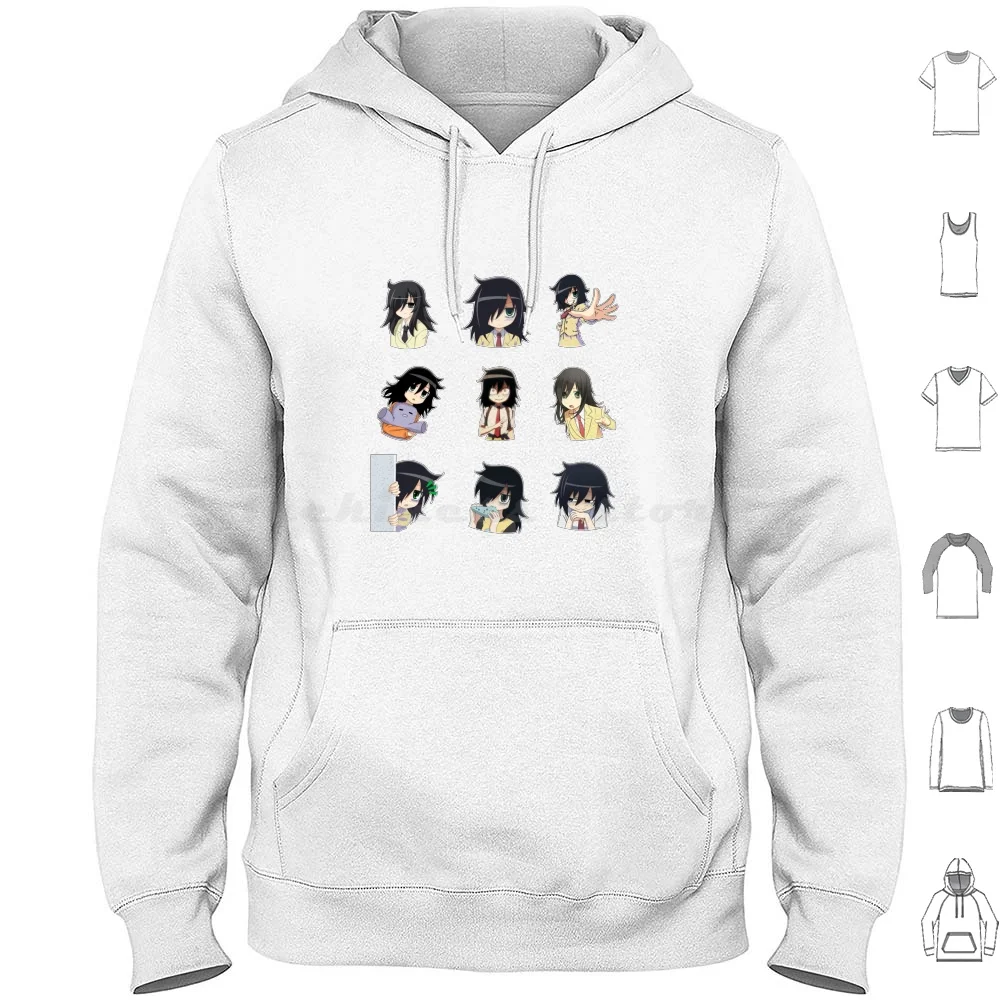 Kuroki Tomoko Pack Hoodies Langarm Anime Watamote