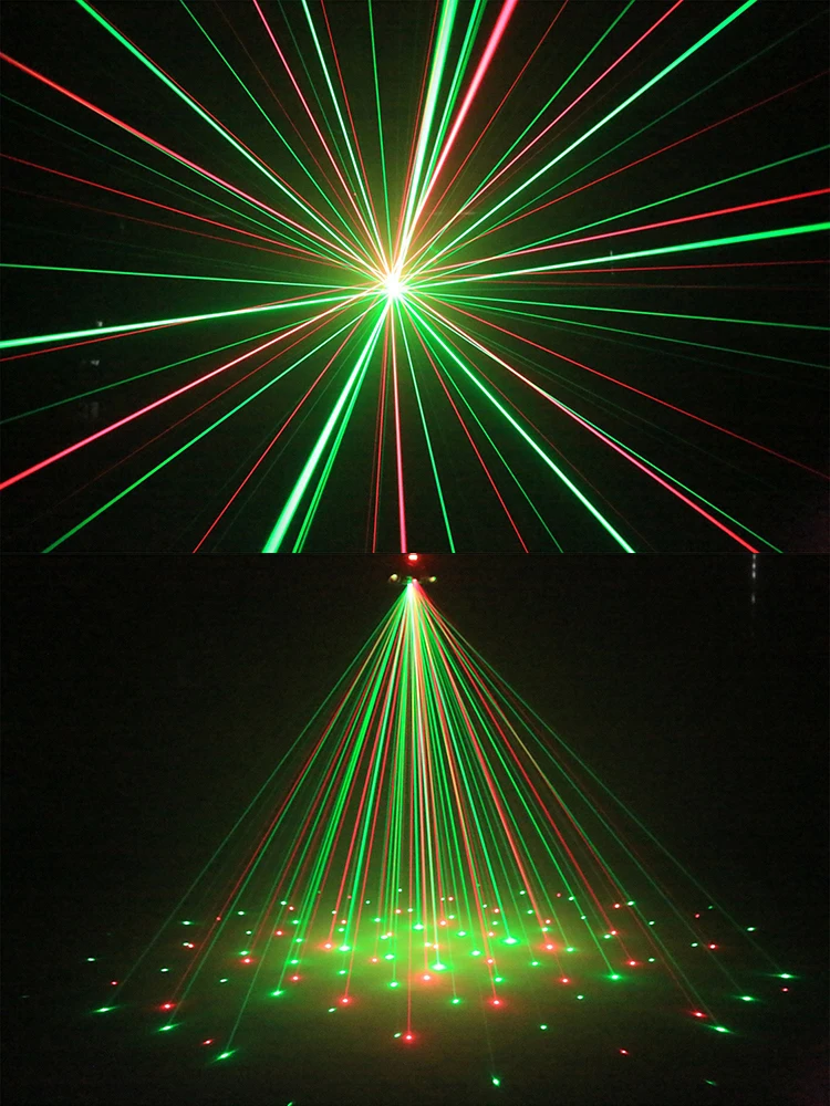 ستة الأسلحة RGBW LED شعاع تتحرك رئيس ضوء DMX نمط ستروب الليزر المرحلة الإضاءة التحكم عن بعد ديسكو هالوين عيد الميلاد أضواء DJ #6