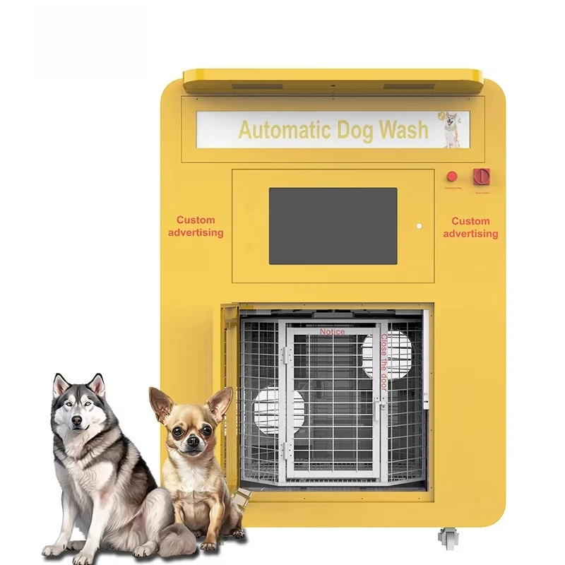 Automatic Pet Dog Washing Vending Machine Bathing Drying SDK Function Touchscreen Cloud-Based Management Customizable Capacity