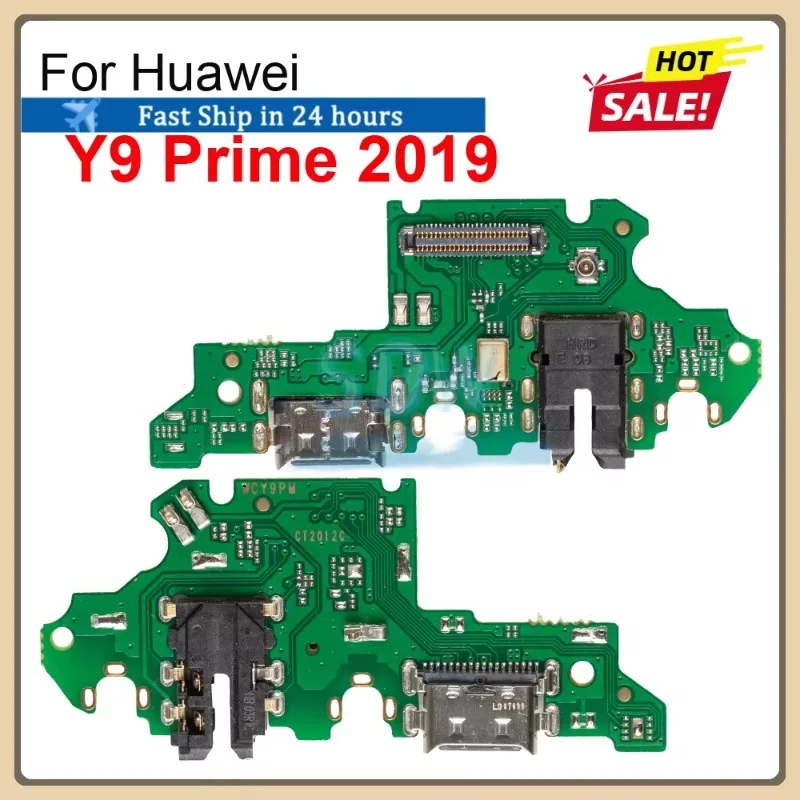 1pcs NEW Dock Charging Port Connector Flex Cable With MIC For Huawei Y6 Y7 Y9 Pro Y5 Prime 2017 2018 2019 USB Charger Flex