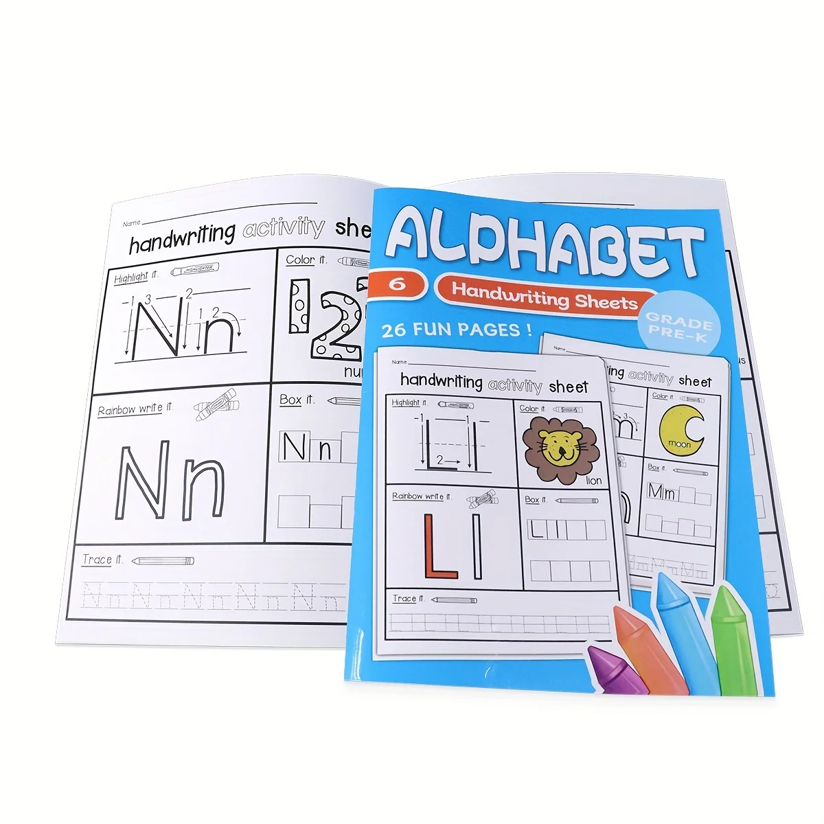 Alphabet Coloring Book for Kids, Toddlers ABC Letter Coloring Workbook, Preschool Learning Activity Book