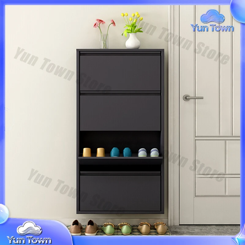 Living Room Furniture Modern Metal Shoe Rack Cabinet 4 Drawers