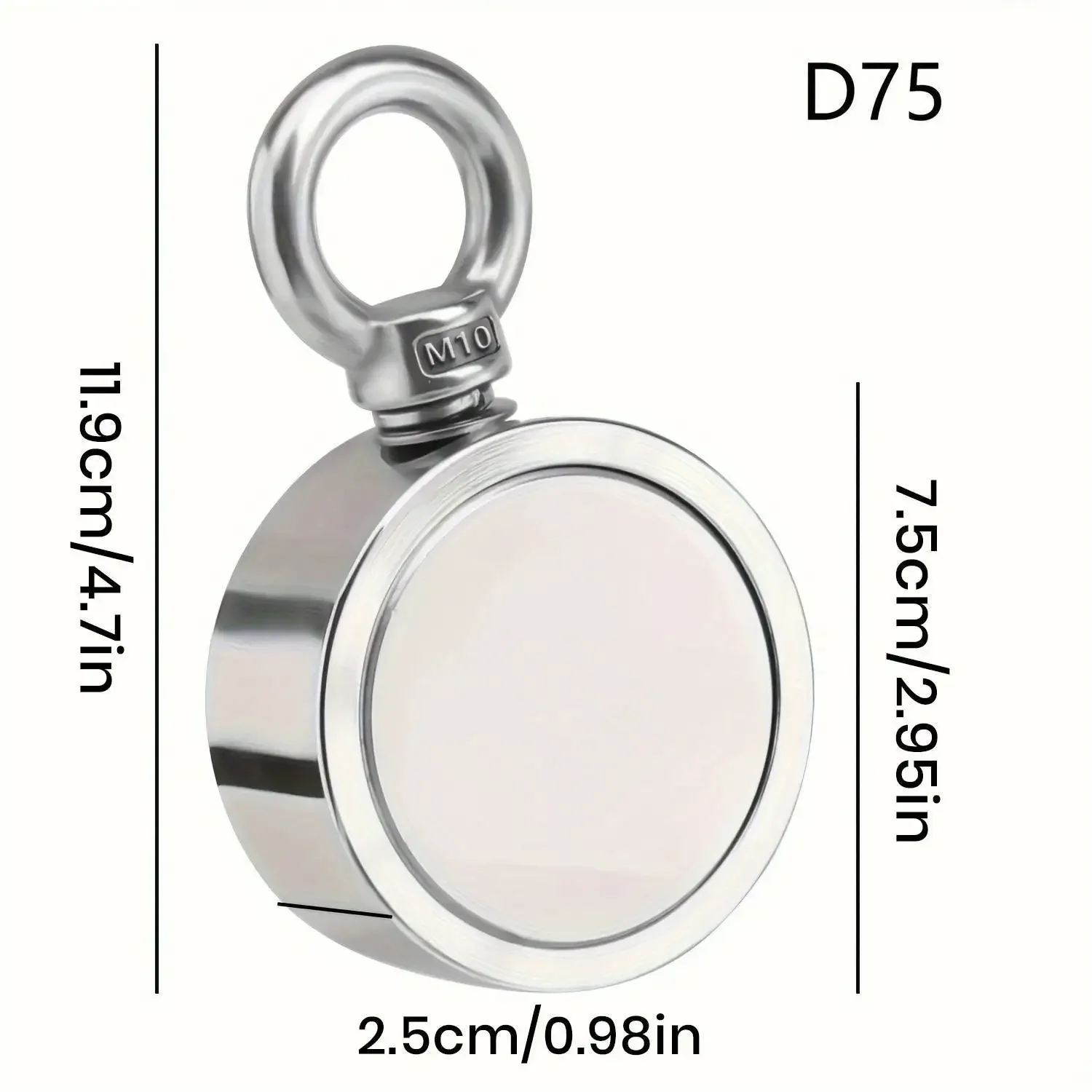 Double Sided Fishing Magnets With Strong Pulling Force, Neodymium Magnet Kit for Magnetic Fishing And River Lake Hunting
