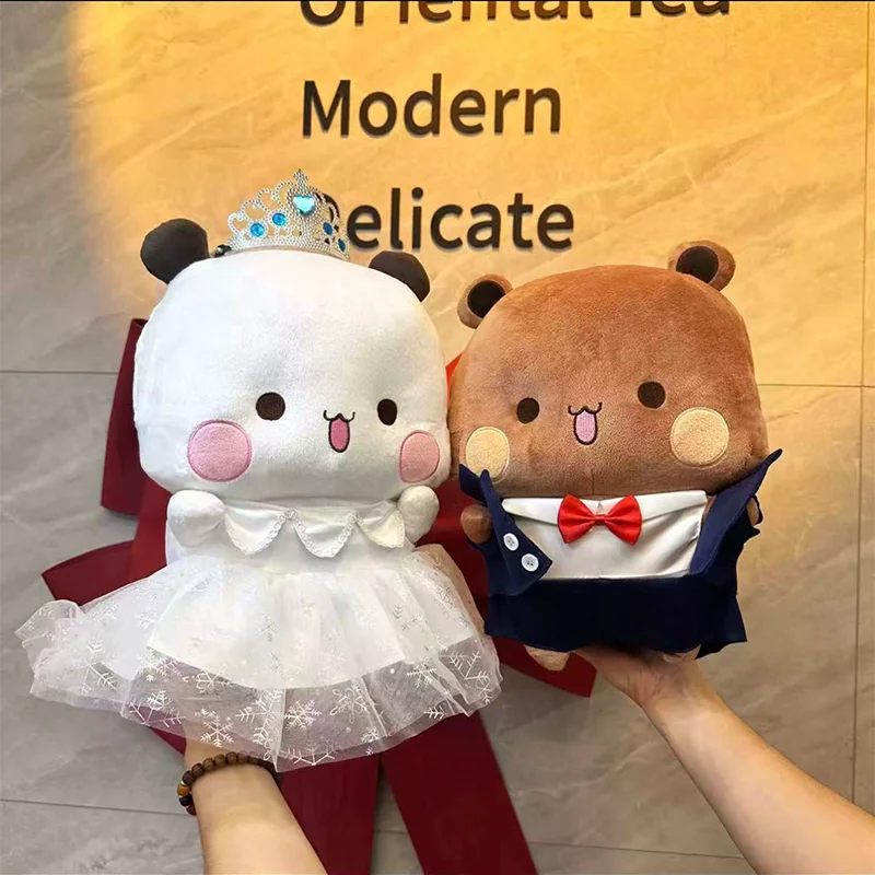 

Kawaii Yier Bride Wedding Bubu Groom Plush Doll Cartoon Figure Wedding Doll Toys Soft Hug Pillow Couple Gifts 36cm