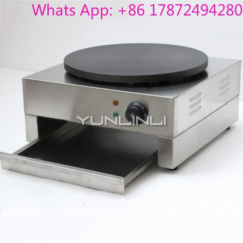 400mm Commercial Pancake Maker Electric Coating Crepe Maker Desktop Non-stick Pancake Making Machine CH-1 2025 New