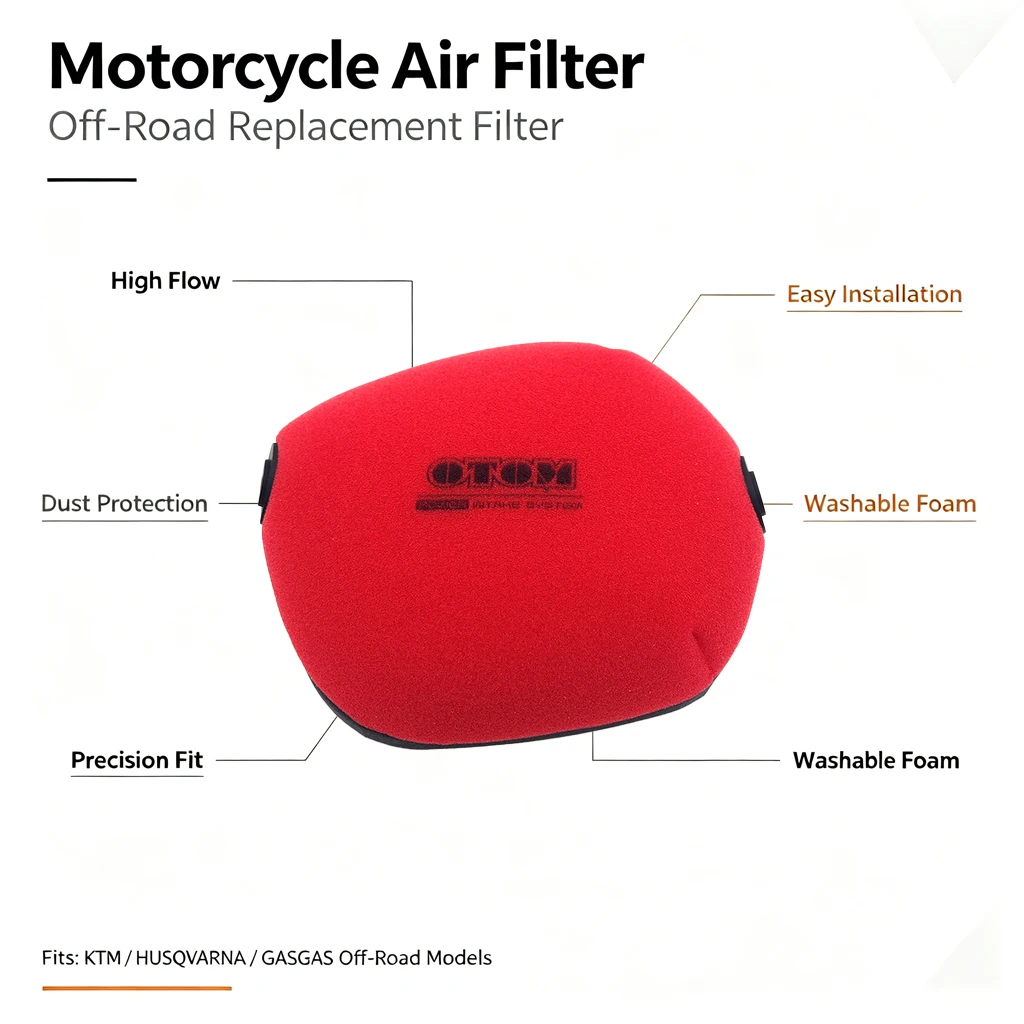 For KTM HUSQVARNA GASGAS SXF XCF XCW EXC EXCF FE TE TC EC MC 2024 Sponge Element Dual Foam Layer washable reusable dust proof