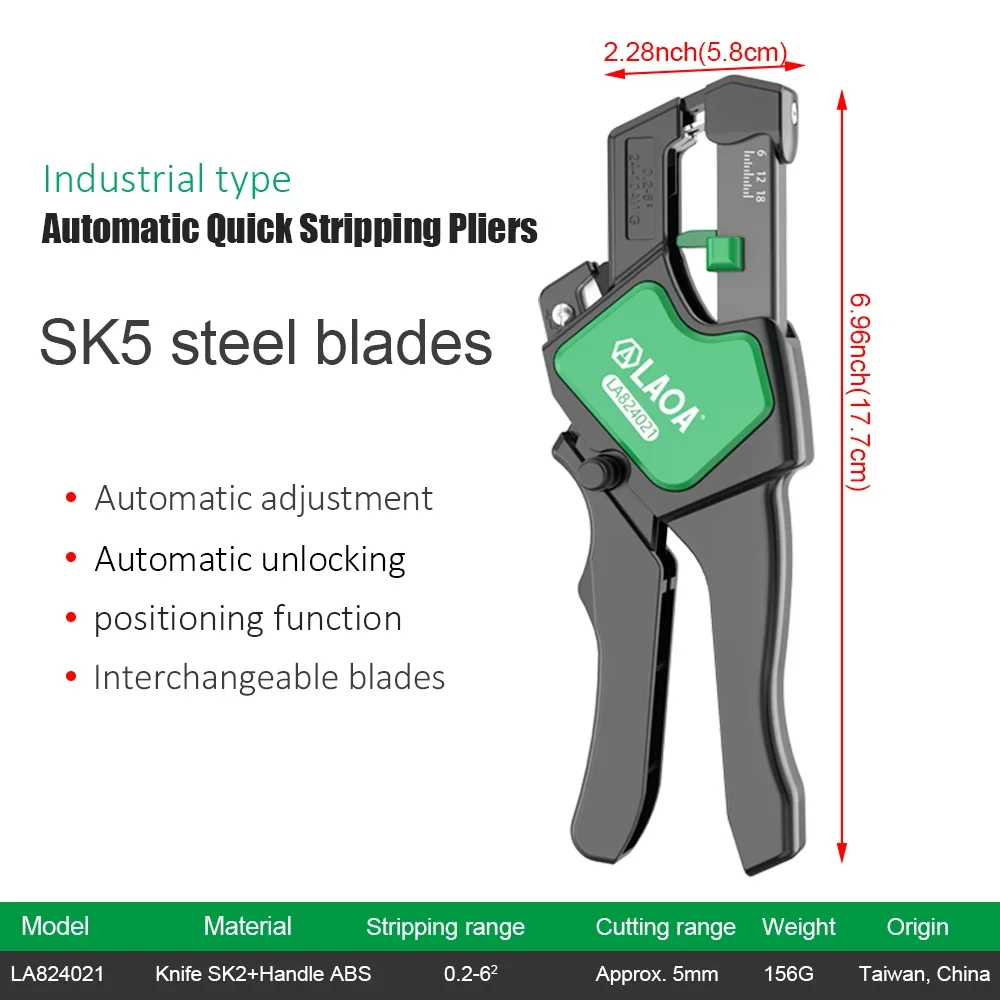 Quick Automatic Wire Stripper with Crimping Tool for Electrical Engineering