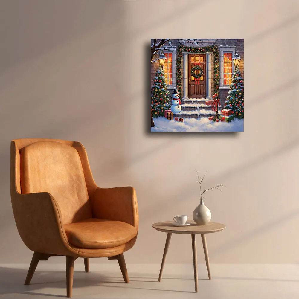 木製パズル 雪だるま パーソナライズされたクリスマスハウスデコレーションパズル 大人と子供 ハロウィンギフト 教育玩具ゲーム