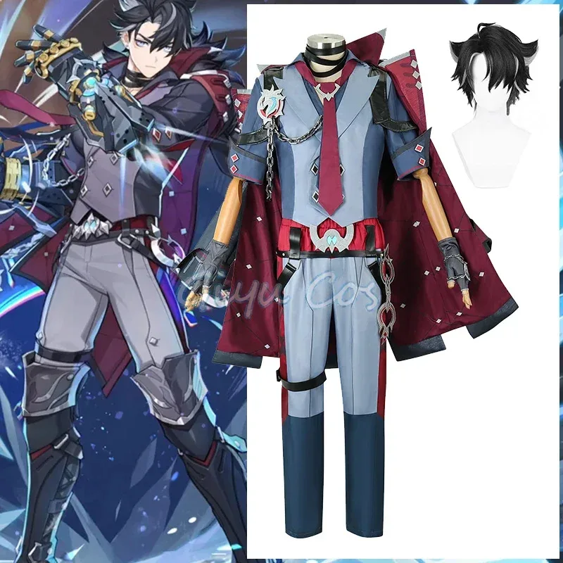 

Genshin Impact Wriothesley Cosplay Costume Uniform Wig Cosplay Anime Chinese Style Halloween Costumes Men Game