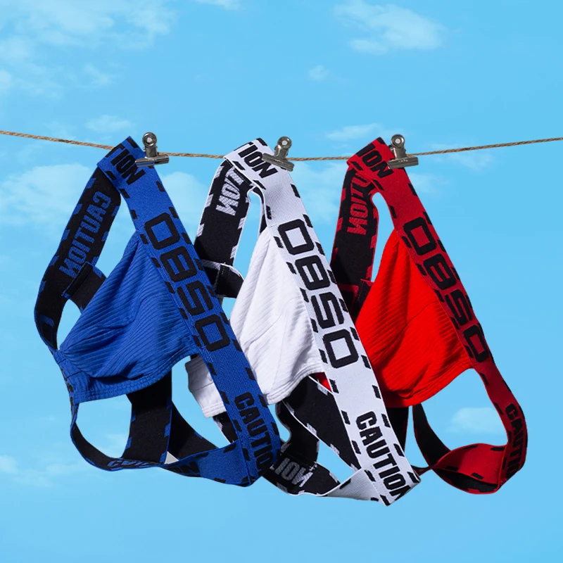 Jockstrap Cotton Tanga Hombre String HommeMen Briefs Jockstrap Cotton Mens Rainbow Stripe Jock Strap Comfortable Mens Jockstrap