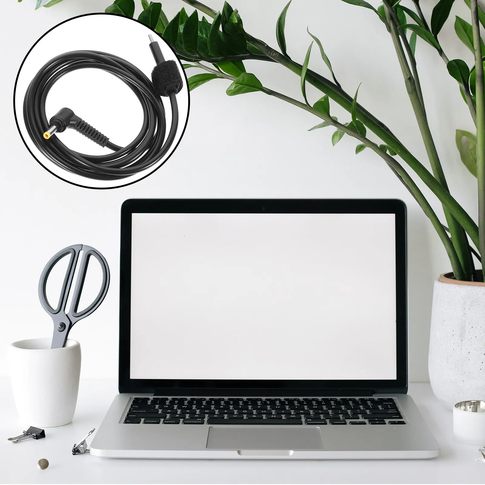 Type-C to Dc 4.8x1.7mm 12V Charging Cable Adapter Cord for Laptop Portable Power Extension Multi-Purpose Pd Converter Solid PVC