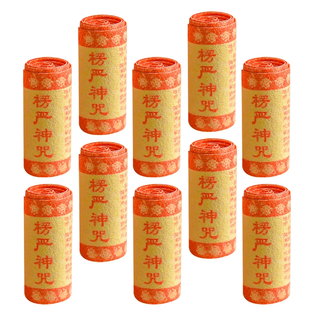 12 Stuks Miniatuur Schrift Tibetaanse Sieraden Vulstoffen Kleine Beschermende Amulet Kleine Religieuze Ornamenten Zegeningen Sieraden Accessoires