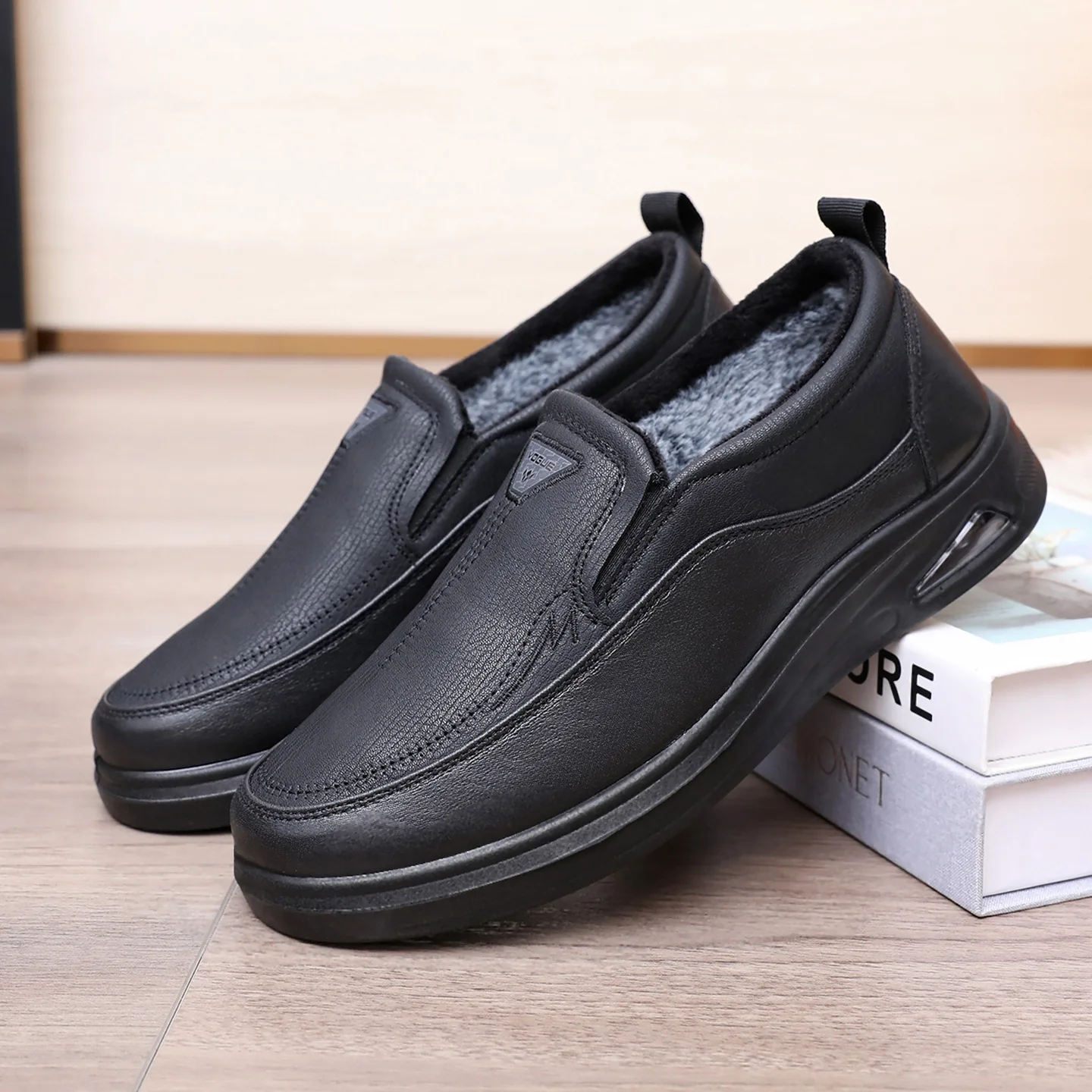 38-45 Plus Size Shoes for Men Winter Fashion Round Toe Short Plush Keep Warm Non-slip Snow Boots Casual Daily Men Ankle Boots