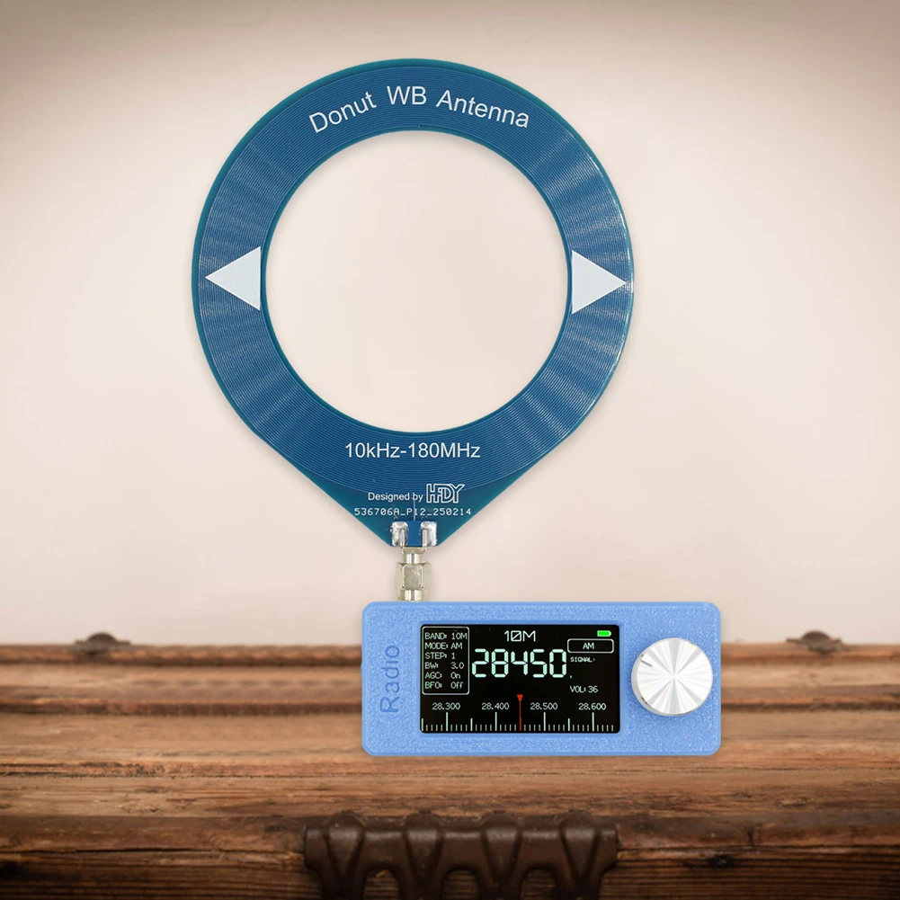 Mini SI4732 0.5-108Mhz Radio Saku Layar IPS 1.9 Inci dengan Antena FM/AM Semua Band HF SW MW VHF ESP32 Penerima Radio