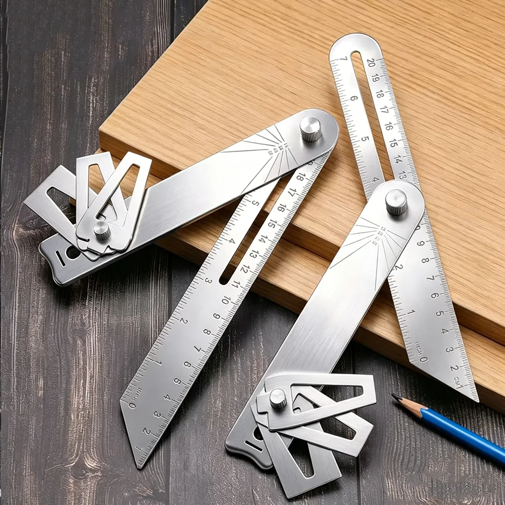 1Pc Sliding T-Bevel Gauge Protractor Mini Bevels Angle Adjustable Carpenter Bevels Finder for Woodworking