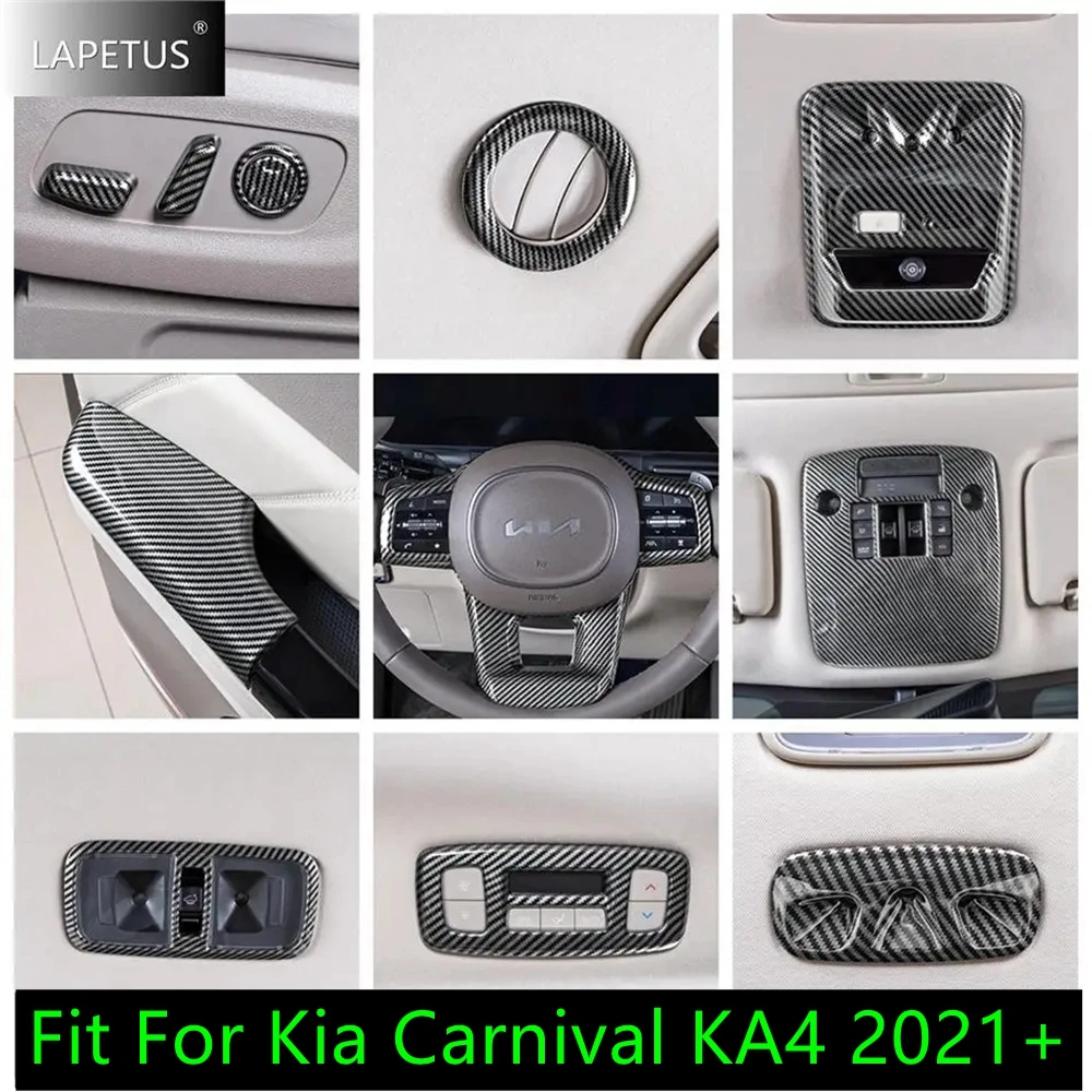 

Car Door Armrest / Steering Wheel / Gear Box Shift Panel / Reading Light Cover Trim Accessories For Kia Carnival KA4 2021 - 2024