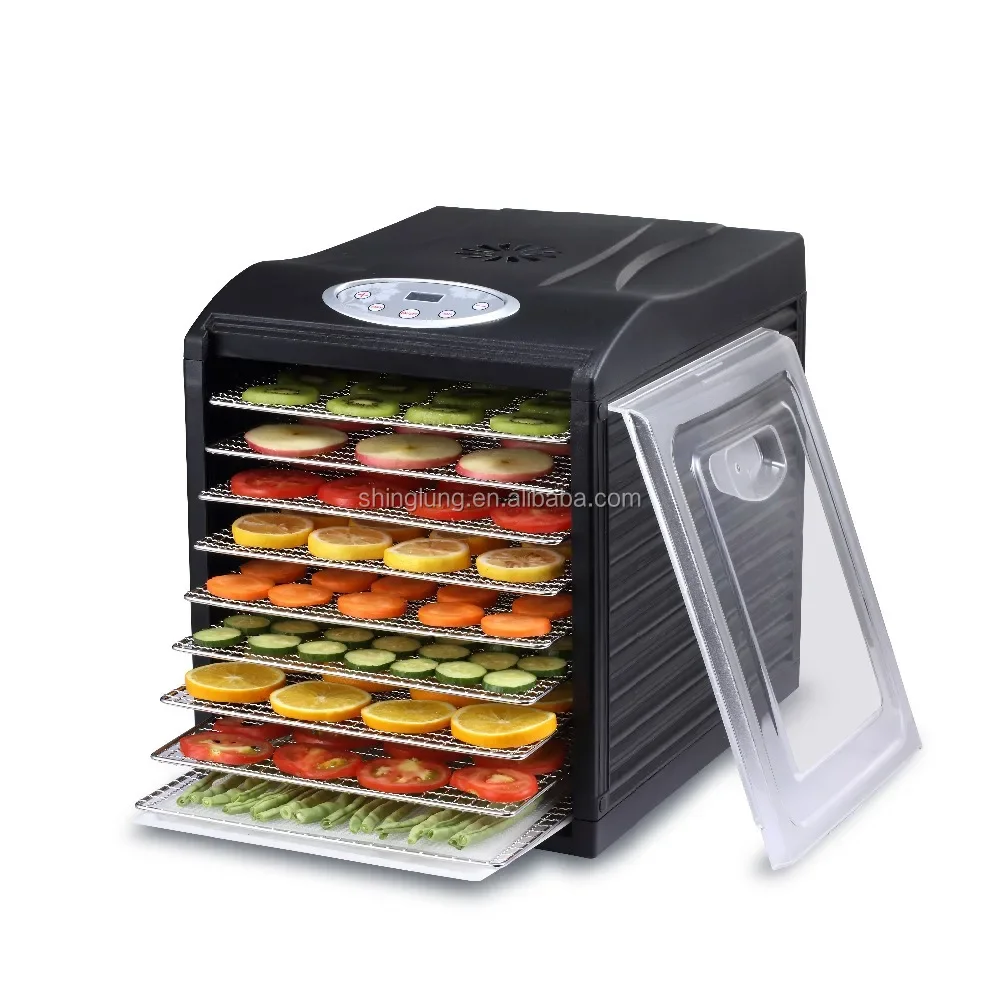 

Food Dehydrator with 9 Stainless Steel trays or plastic trays