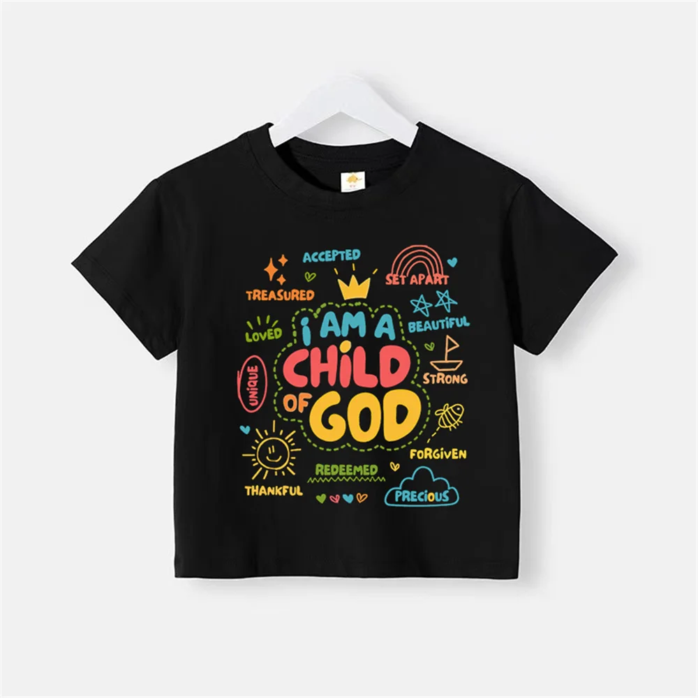 Summer cute baby Alphabet Print Baby Cotton T-shirt Comfortable sports boys girls top Cotton T-shirt top