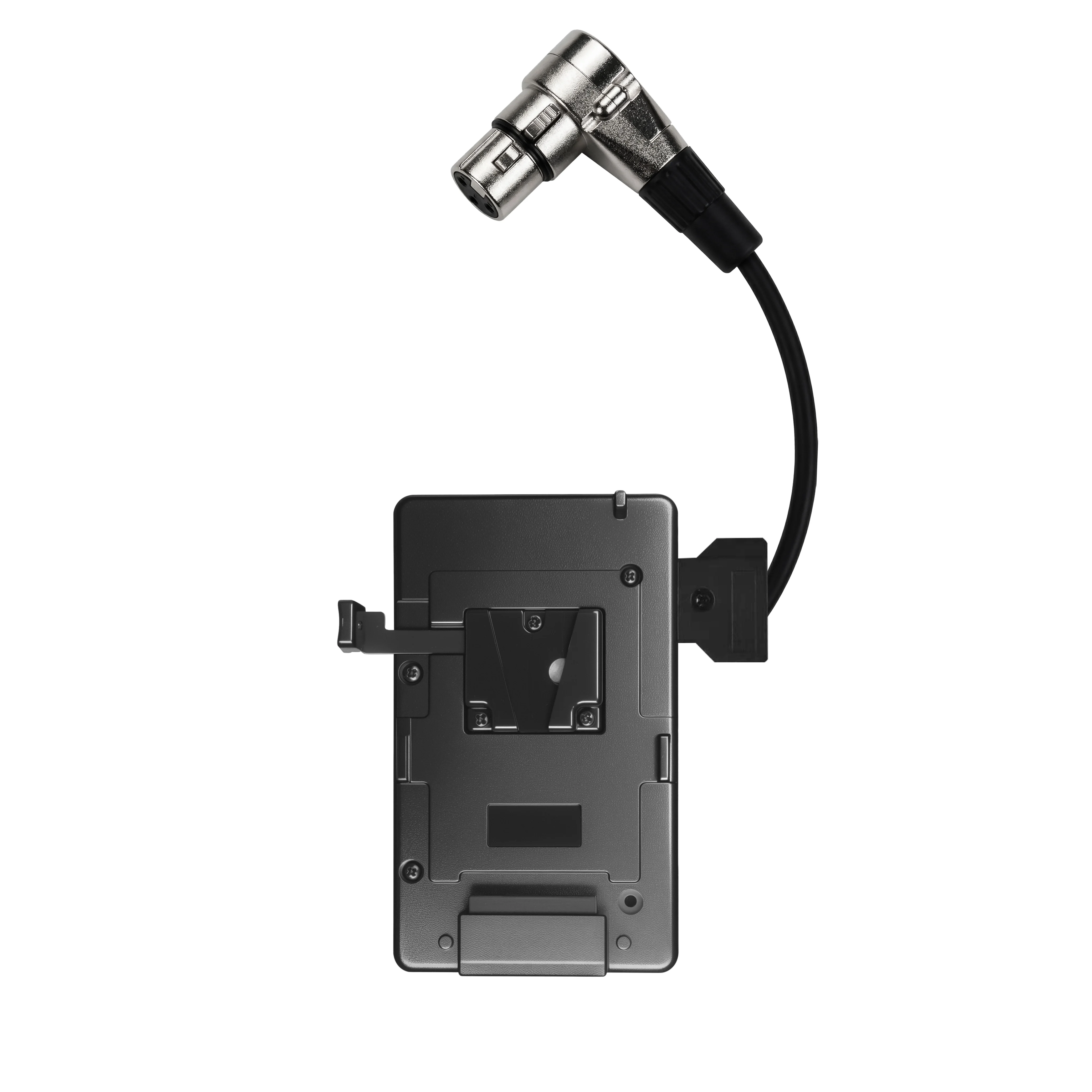 

Аккумуляторная пластина OSEE с V-образным креплением и кронштейн для аккумулятора с золотым креплением Anton Bauer. Кабель D-tap — XLR в комплекте.