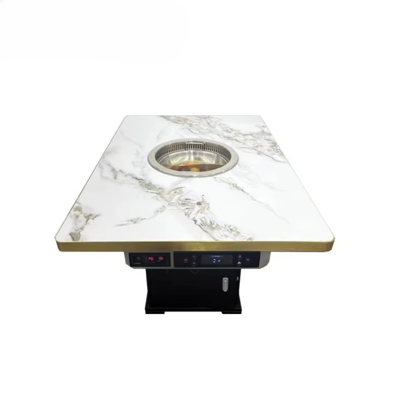 Modern smokeless metal hot pot pot for restaurant and hotel use, commercial kitchen furniture