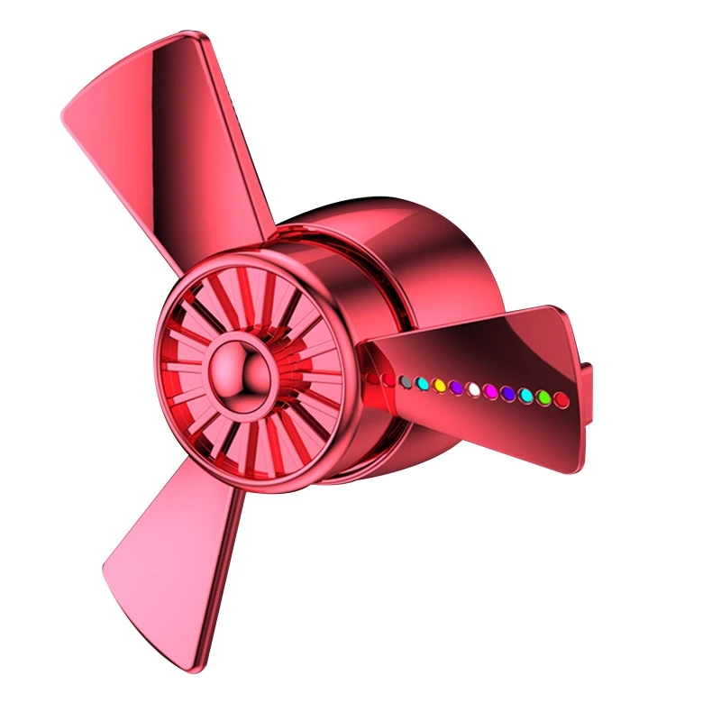 Propeller Car Air Fresheners With LED Light Automotive Rotating Propeller Air Outlet Fan Freshener Vent Clips Dropship