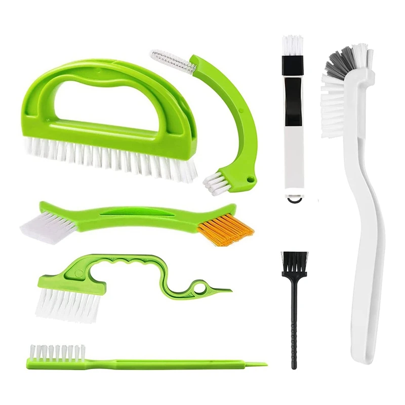 

8-паковая щетка для чистки затирки, ручные инструменты для чистки канавок, щетка для скраба для швов плитки, бытовые щетки для чистки-A03I