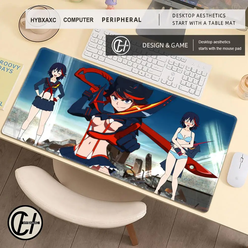 Alas Mouse Meja Anime Kill La Kill Alas Meja HD Matoi Ryuuko Lucu Alas Keyboard Gaming Diperpanjang Alas Mouse Gamer XXL 90X40 Alas Meja