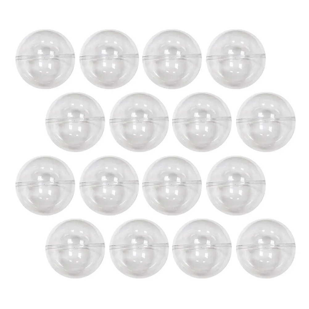 

25Pcs Clear Plastic Sphere for Lipstick Packaging Vending Machine Ornaments Craft Fillable Decorations Portable