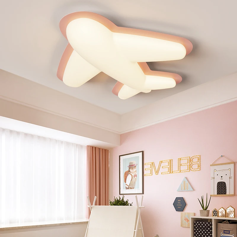 New Cartoon Children's Room Bedroom Lamp Cartoon Cloud Aircraft Shape Eye Protection Ceiling Lamp Bedroom Girl Ceiling Lights