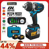Gisam 2800N.M Torque Brushless Electric Impact Wrench 1/2 inch Screwdriver Cordless Wrench Power Tool For Makita 18V Battery Pin