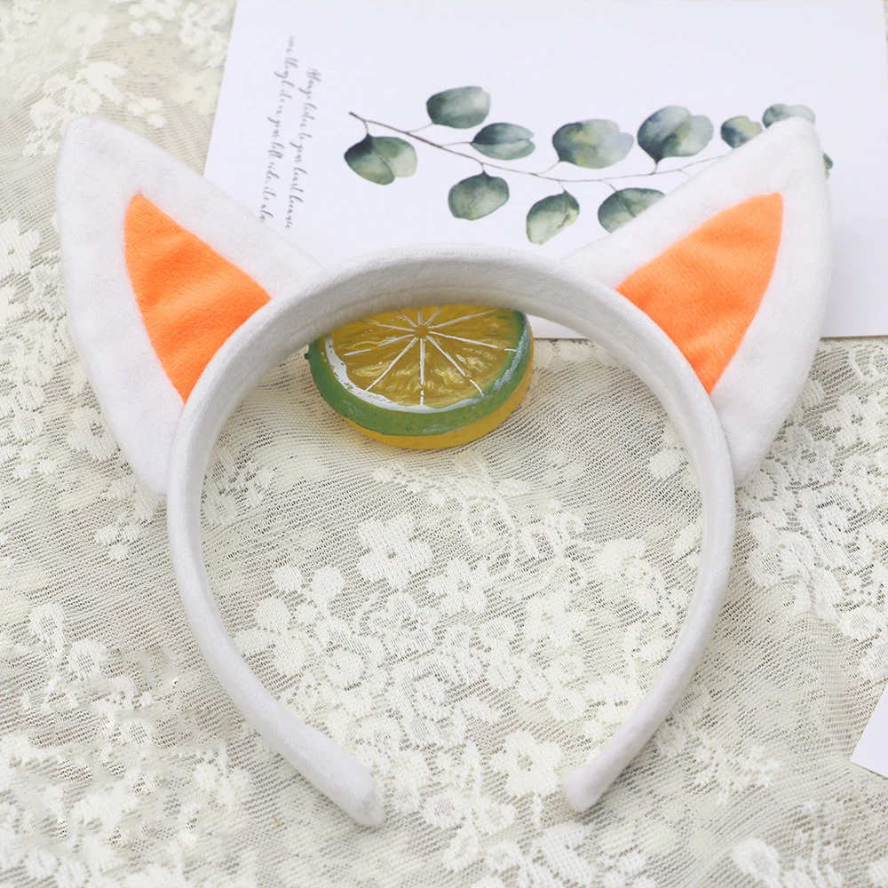 Niedliche Lolita Plüsch Langhorn-Lamm-Stirnbänder Cosplay Halloween Tierkostüm-Requisiten Ziegenohren Kopfschmuck Weihnachts-Fuchs-Haaraccessoires – Detail 3